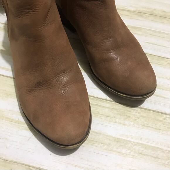 Lucky Brand Brown Leather Side Zipper Women’s Size 7 Western Comfort Classic‎ - Picture 2 of 5